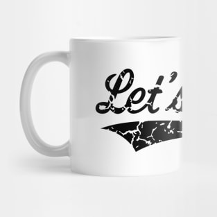 Let's Rock! (Rock 'n' Roll Music / Vintage / Black) Mug